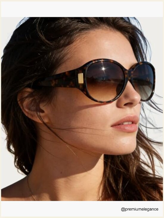 Oversized Sunglasses Vintage Big Frame Retro Wrap Around Shades main image 7